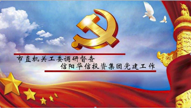市直机关工委调研督查信阳华信投资集团党建工作