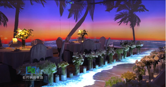 落日余晖丨落日、海风、沙滩，5D光影宴会厅为你呈现最浪漫的傍晚(图1)